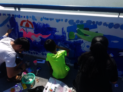 七月二十日重庆时时彩
赴余杭“因水而兴”宣传教育小分队 小朋友绘制河堤